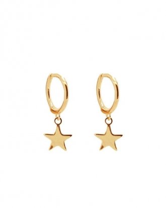 Star hoops gold