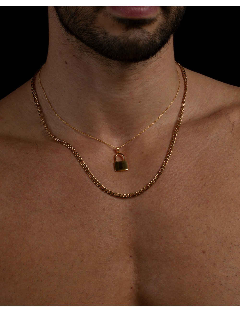 Lock Pendant Necklace - Gold