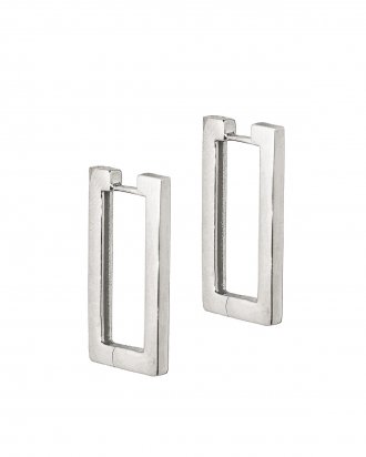 Square hoops silver