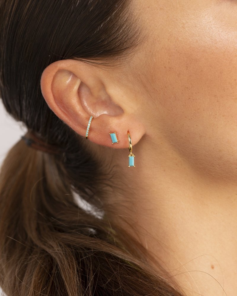Genuine Larimar Stone Oval Stud Earrings in Sterling Silver, Blue Lari –  Silver Rain Silver