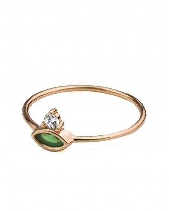 Emerald marquise gold